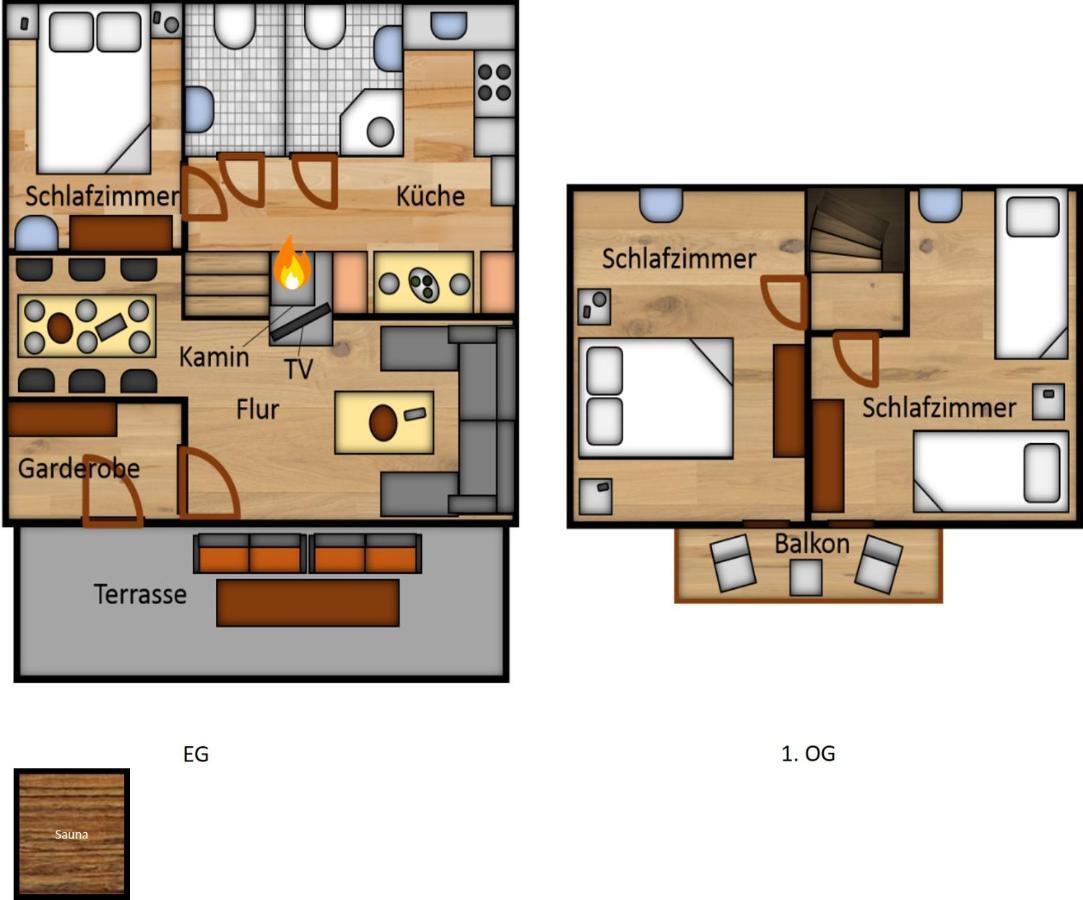Ferienhaus Bei Simone Mit Sauna Kirchheim  Kültér fotó